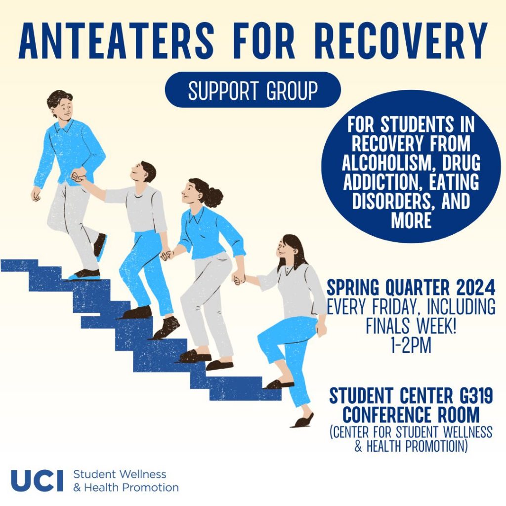 Anteaters for Recovery (Support Group) @ Student Center G319 (at the Center for Student Wellness & Health Promotion)